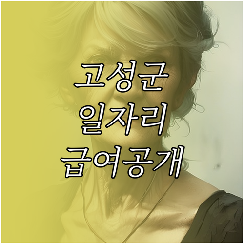 고성군 공익활동형 사회서비스형 노인 ..