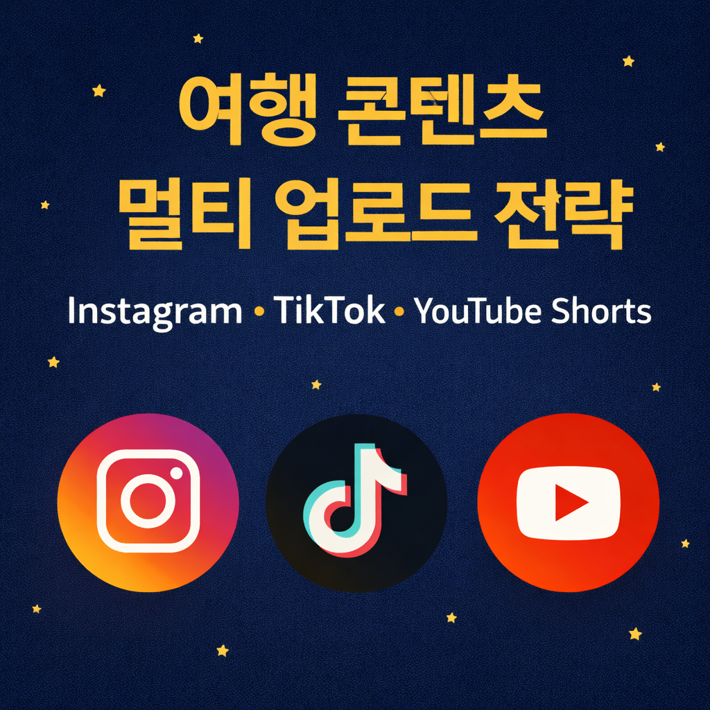 인스타·틱톡·유튜브 쇼츠까지, 여행 콘텐츠 멀티 업로드 전략