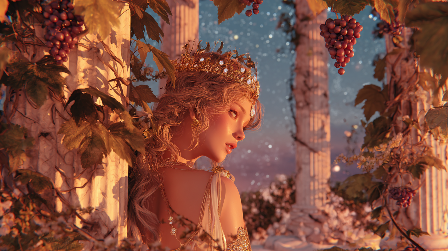 북쪽왕관자리: 아리아드네의 결혼 면류관과 디오니소스의 구원, 테세우스에게 버림받은 공주의 새로운 사랑