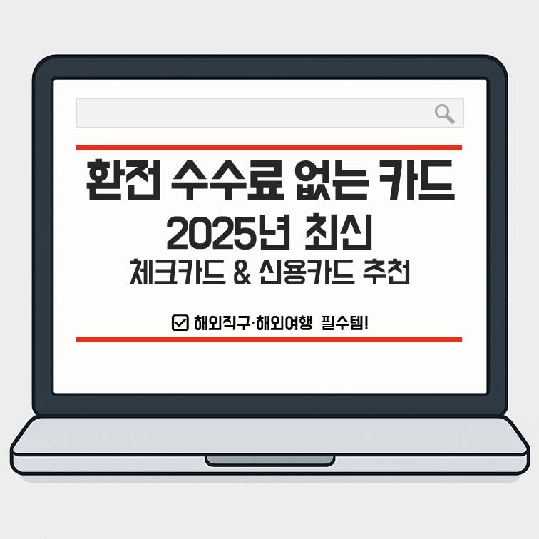 환전 수수료 없는 카드 2025년 최신 체크카드와 신용카드 추천, 해외직구와 해외여행 필수템 안내 이미지