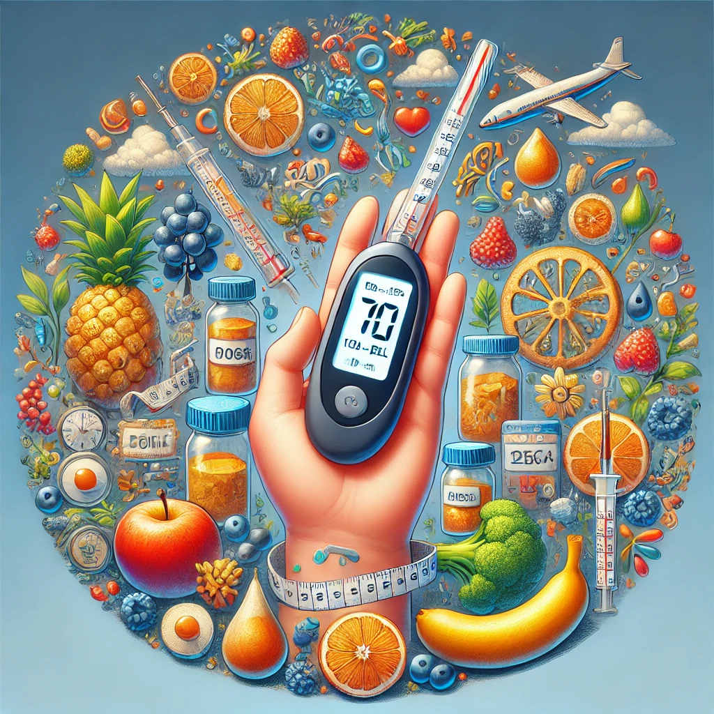 당뇨에 걸리는 수 많은 이유 중에서도 식재료와 약물을 그림으로 공복혈당의 안전 수치인 70을 가리키고 있습니다.