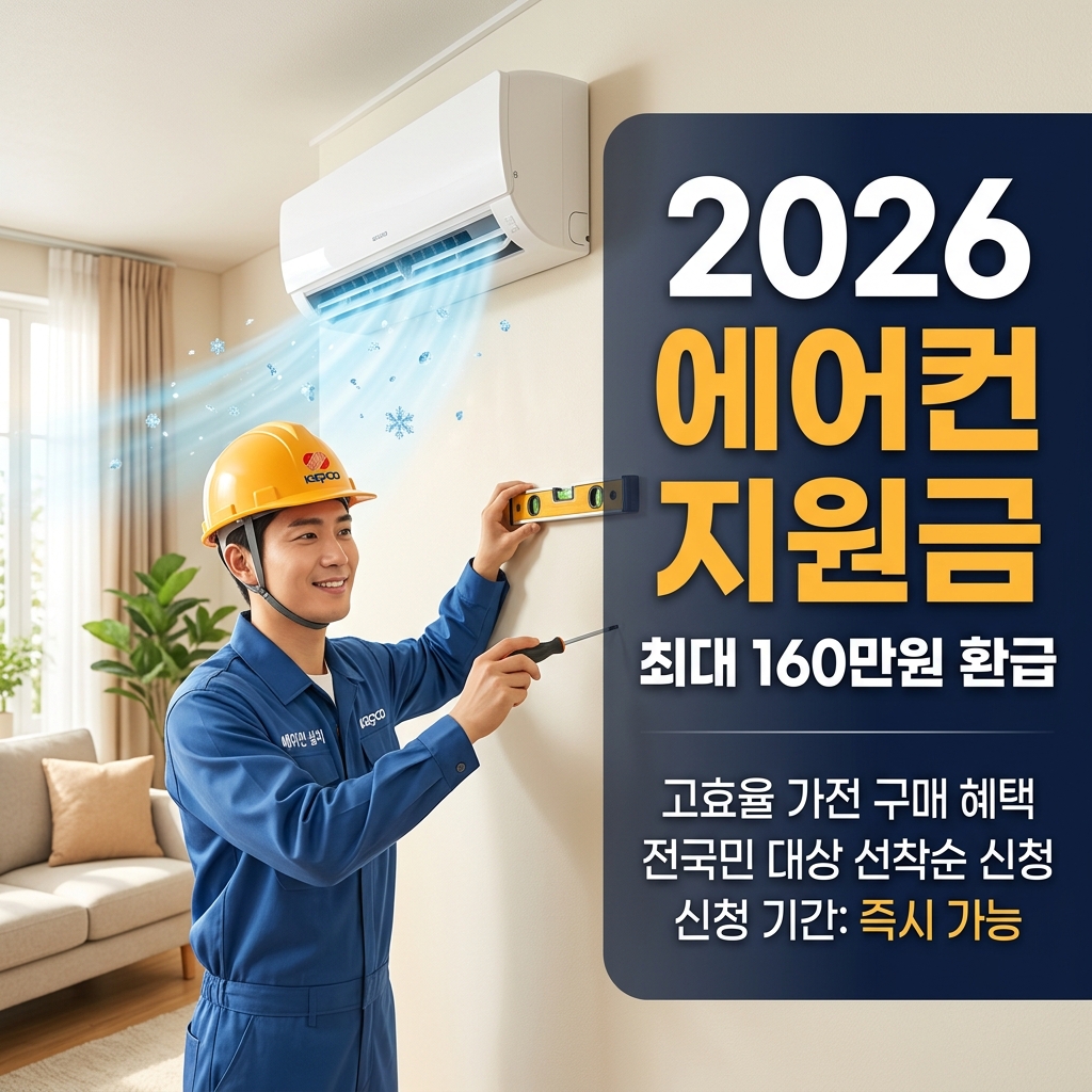 2026년 에어컨 지원금 신청 방법 및 환급 혜택 정리