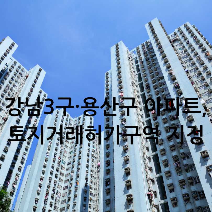 강남3구·용산구 아파트, 토지거래허가구역 지정