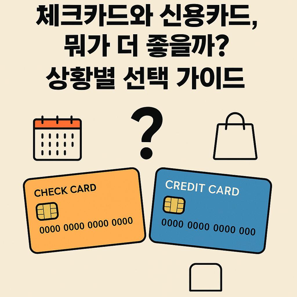 체크카드와 신용카드, 뭐가 더 좋을까? 상황별 선택 가이드 관련 이미지 사진