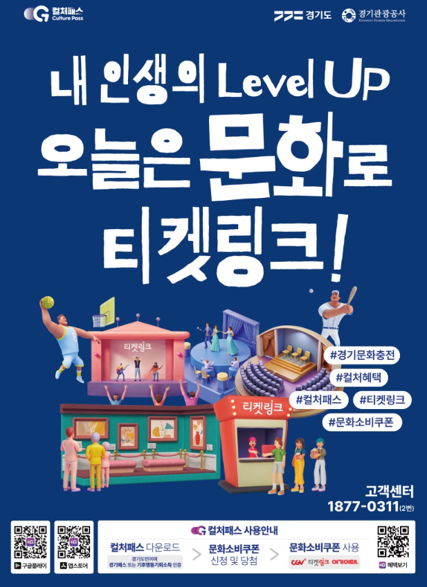 컬처 패스(경기도 문화 소비 쿠폰) 공고 포스터