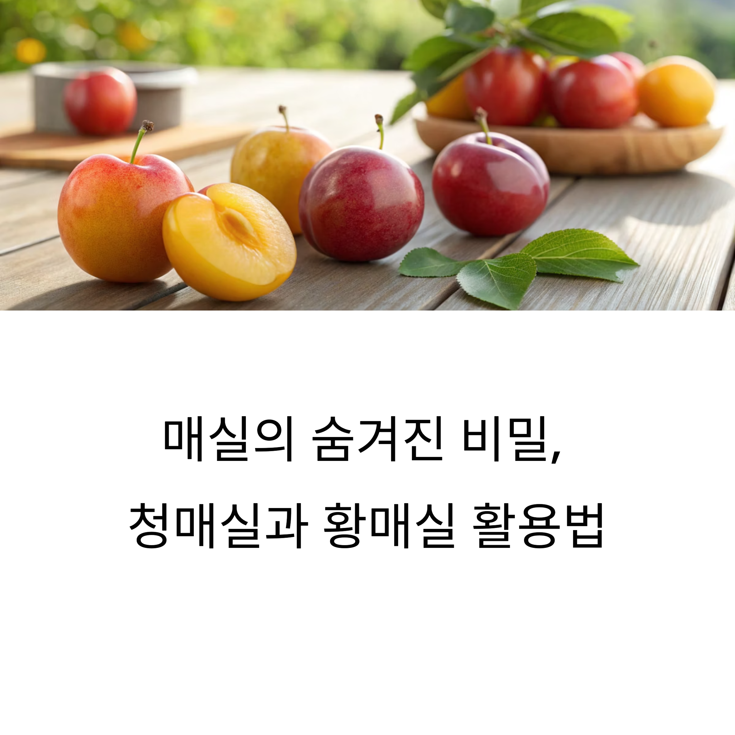 달콤한 매실의 비밀, 청매실·황매실 이렇게 활용하면 최고!