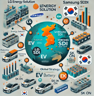 한국 배터리 기업 3사의 글로벌 전략
