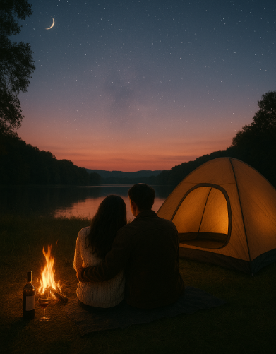 커플 캠핑 관련 사진