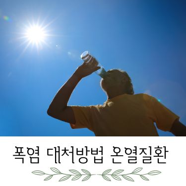 폭염 대처방법 온열질환 증상 예방 응급조치