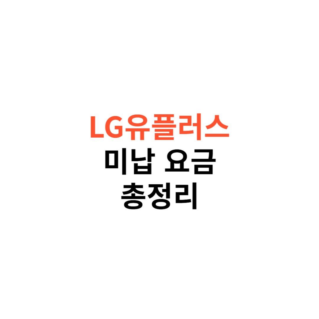 LG유플러스 미납 요금