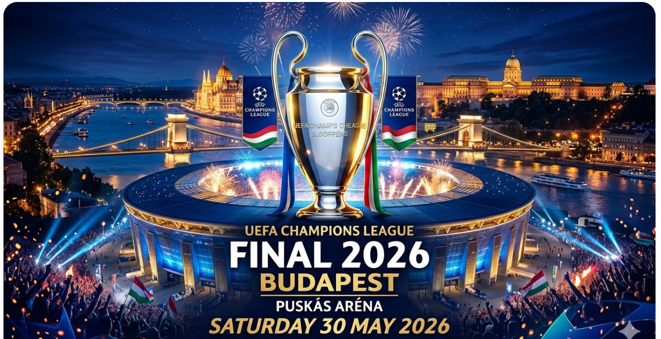 2026 UEFA 챔피언스리그 결승전 개최지 부다페스트 일정, 시간 정리