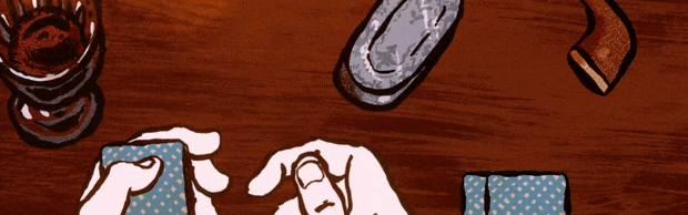 카드 샤크 손 기술 장면