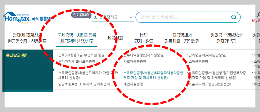 소득확인증명서-선택