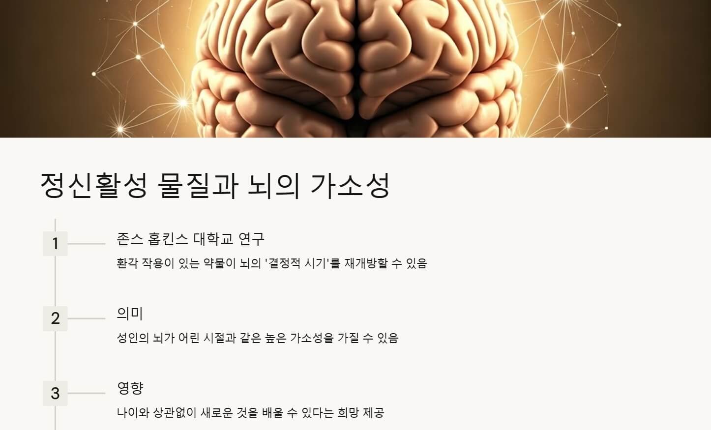 뇌의 가소성
