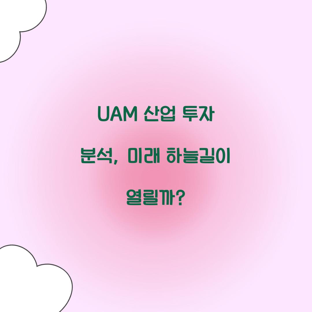 UAM 산업 투자 분석
