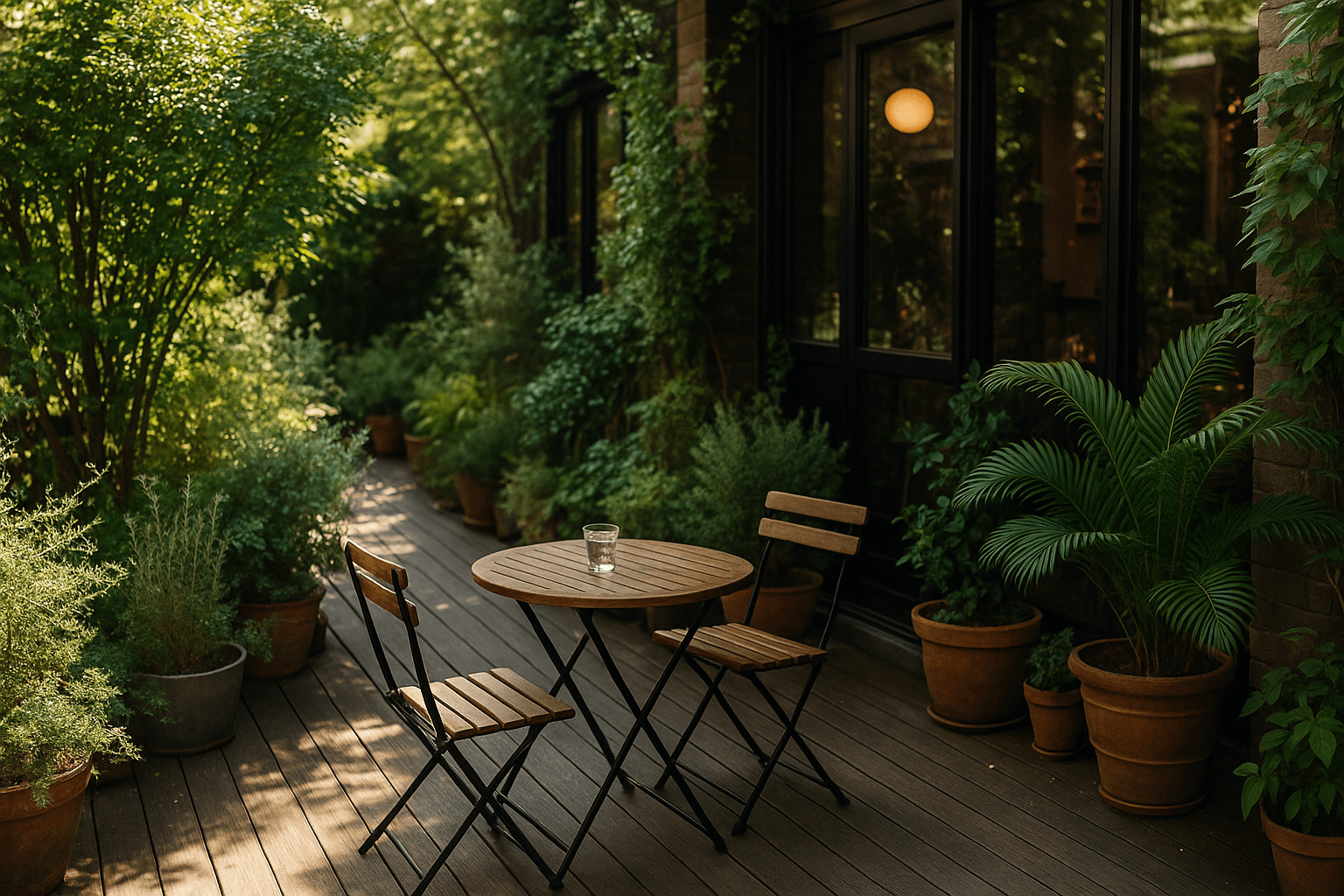 도심 속 작은 정원 카페, 여유의 숨결