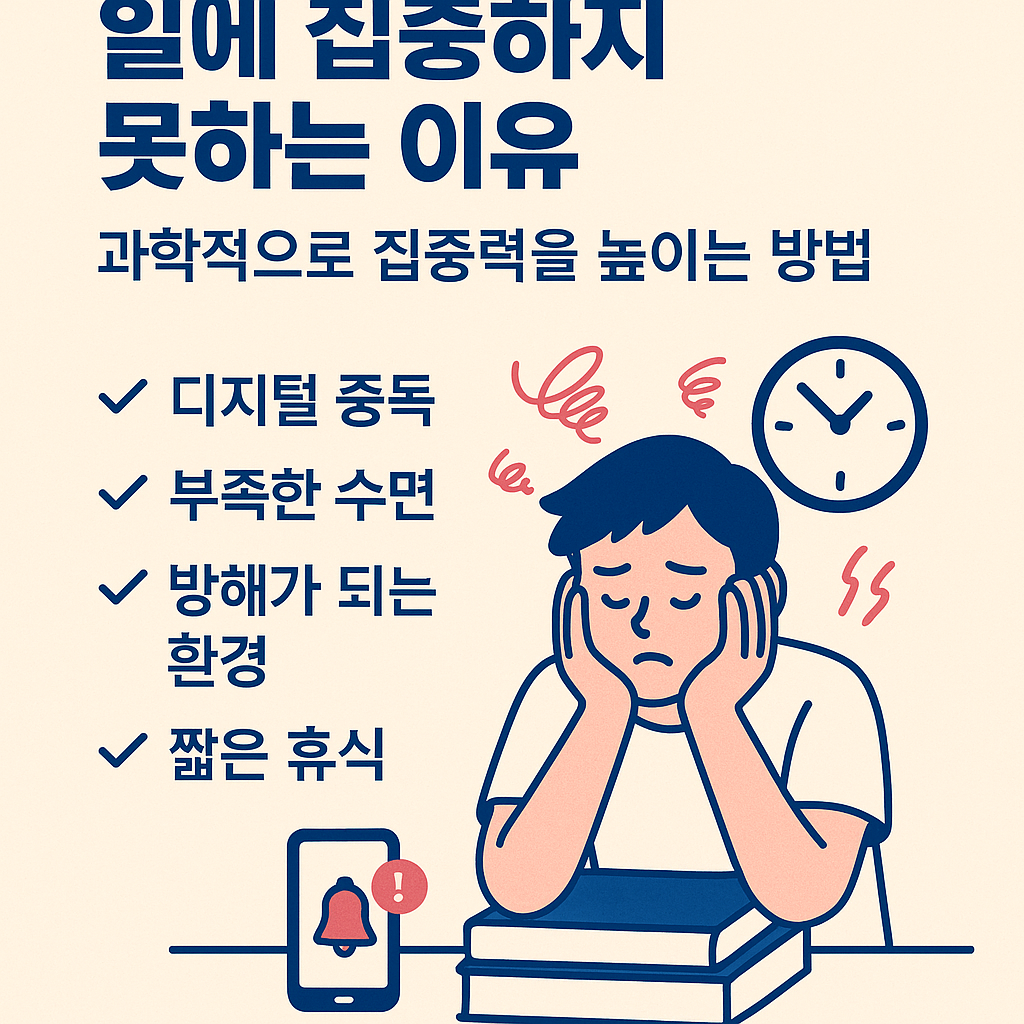 일에 집중하지 못하는 이유와 과학적으로 집중력을 높이는 방법