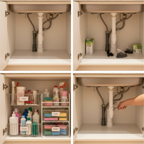 주방 싱크대 하부장 관리, 습기·곰팡이 잡고 효율적으로 수납하는 법