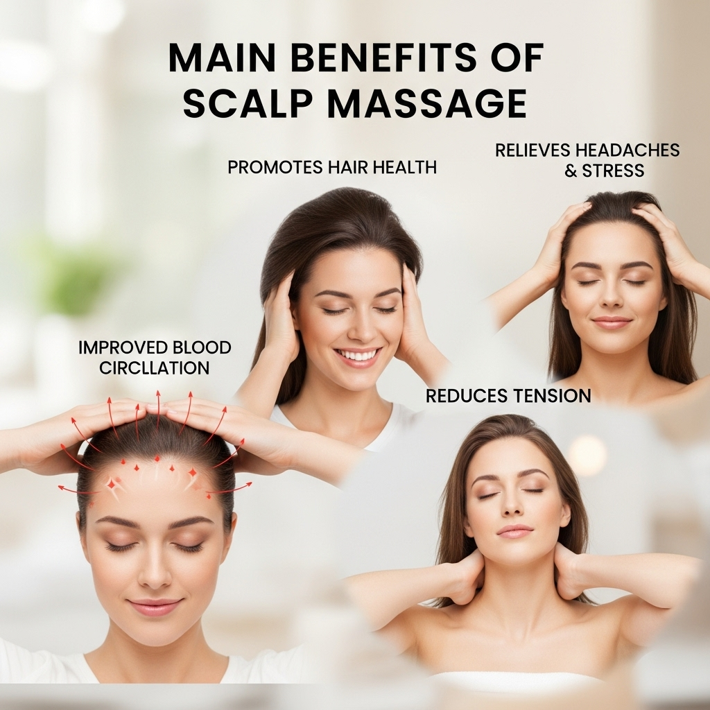 두피 마사지의 주요 효과