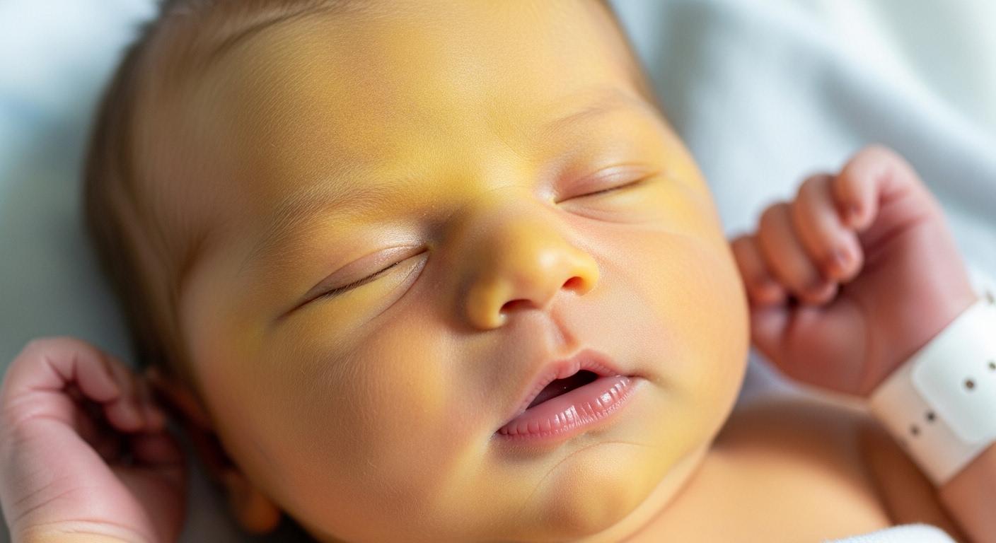 아기 피부색 노란