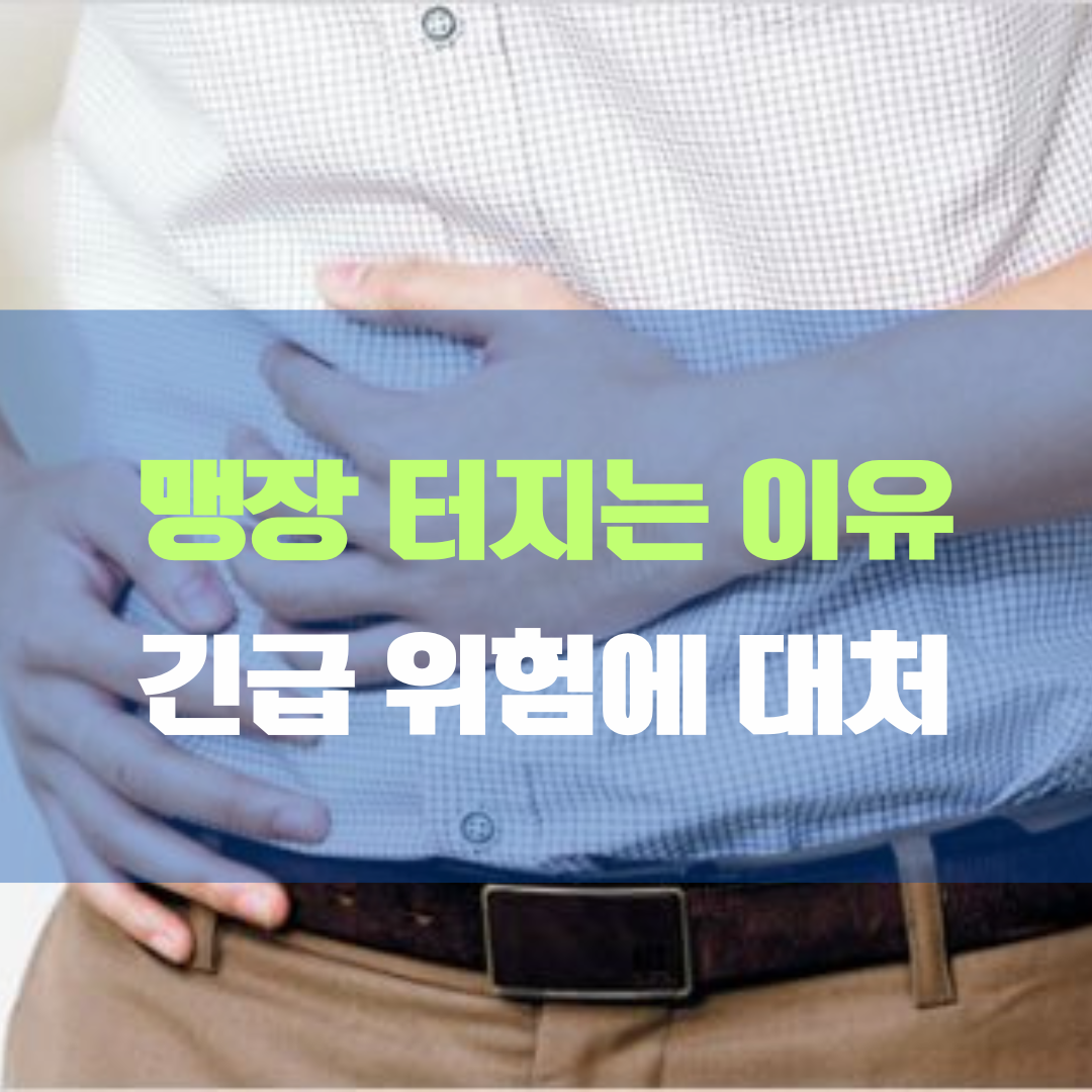 맹장이 터지는 이유와 치료법을 파헤치다, 우리 몸의 숨은 위험