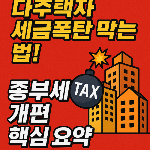 다주택자 세금폭탄 막는 법! 종부세 개편 핵심 요약