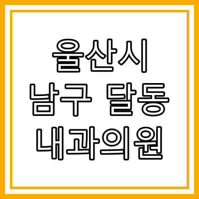 울산시 남구 달동 내과 의원 "총정리"