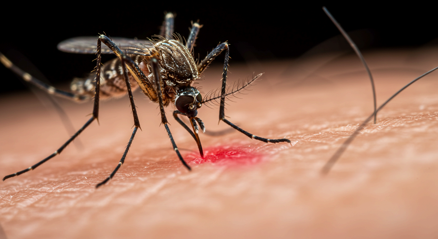 모기에 물리면 3~7일 후 증상이 나타납니다.