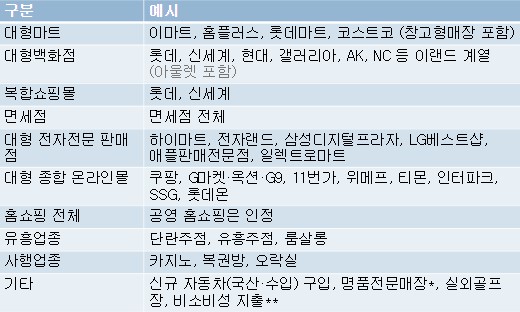 상생 소비지원금 사용처