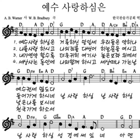 예수 사랑하심은