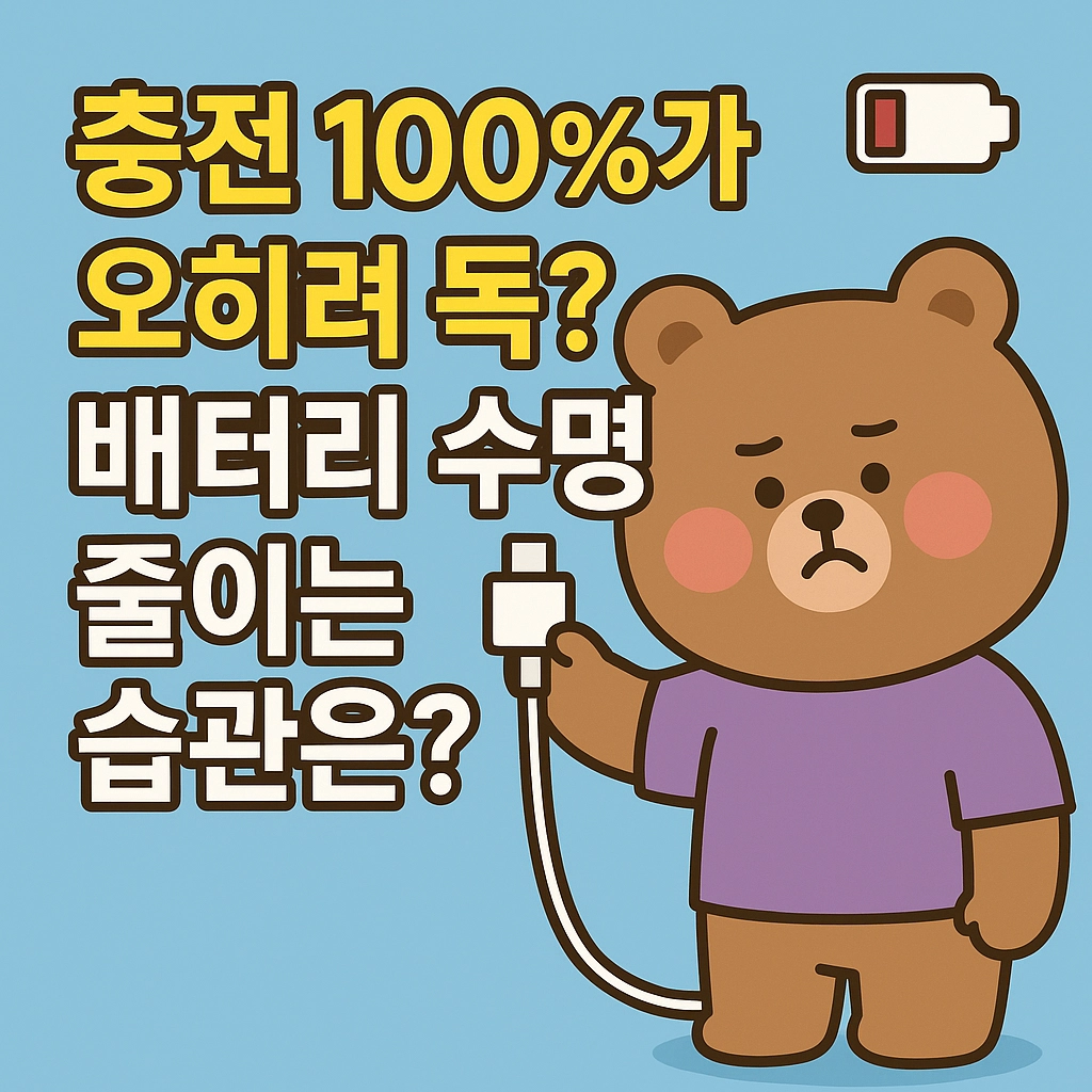 충전 100%가 오히려 독 배터리 수명 줄이는 습관은