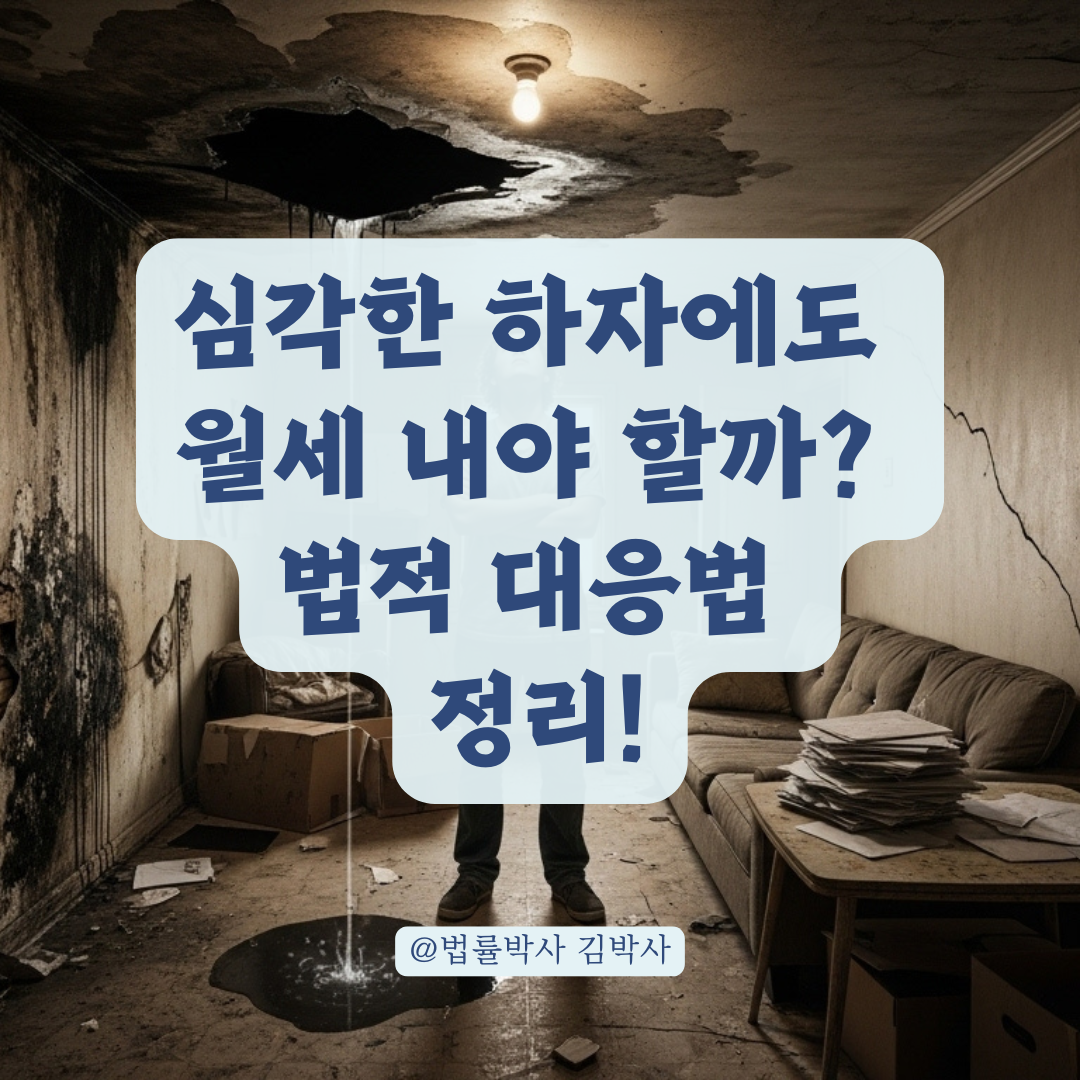 심각한 주거 하자에도 월세 내야 하나요? 임차인을 위한 대응 가이드.