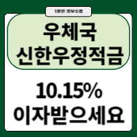 우체국 신한우정적금이자 만기수령액