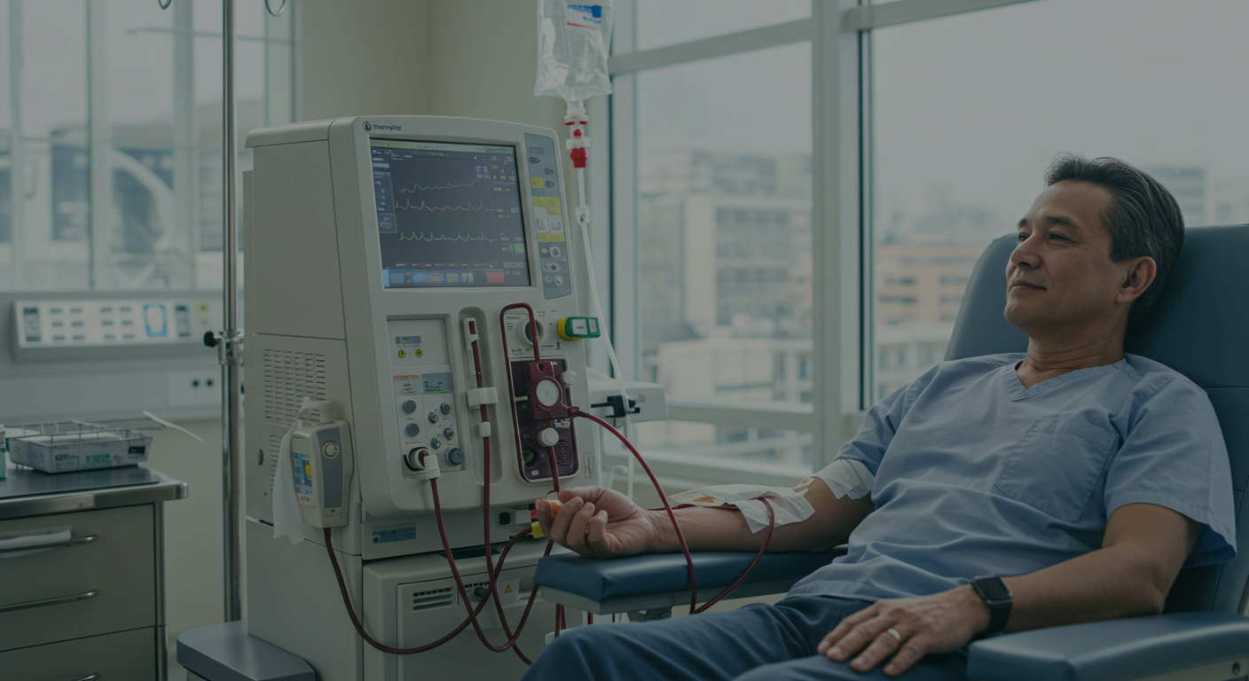 혈액투석과 복막투석&amp;#44; 상황에 따라 선택합니다.