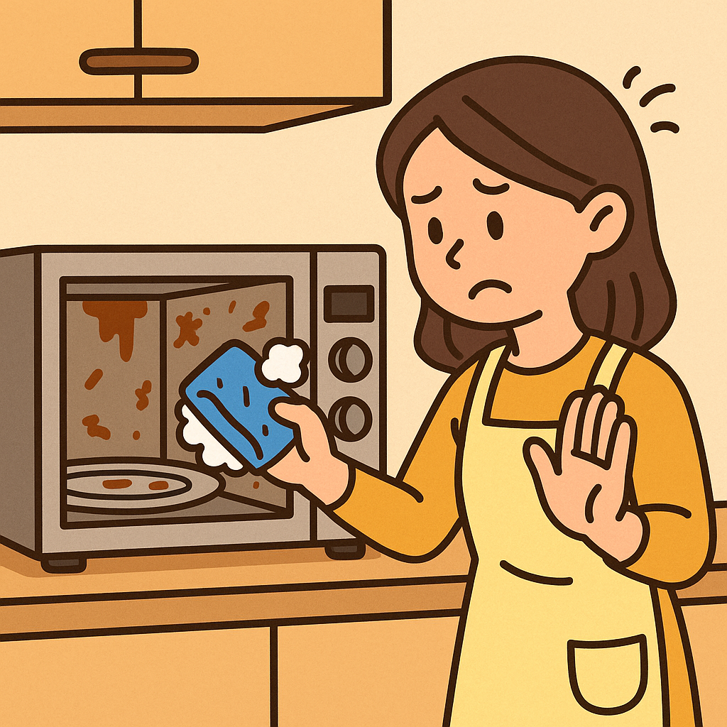 전자레인지 청소할 때 피해야 할 실수들