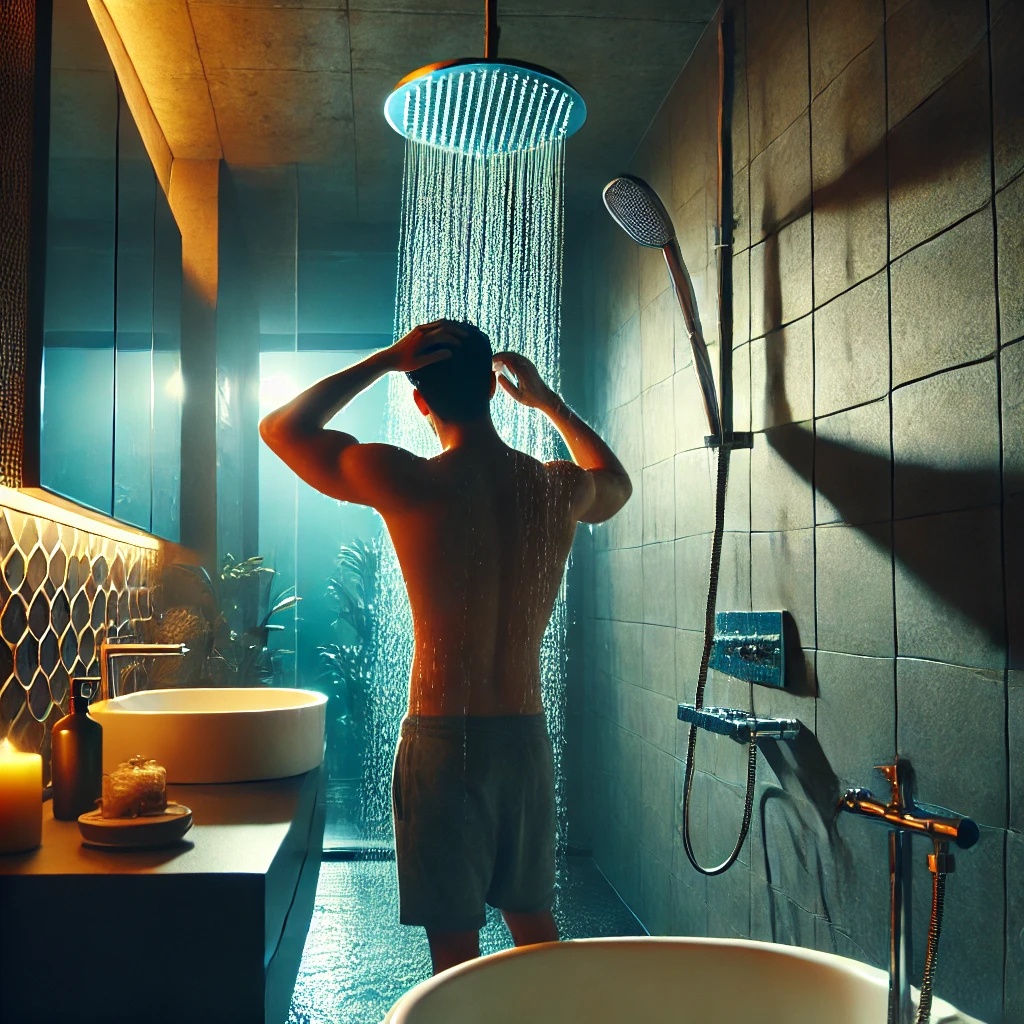 미지근한 물로 샤워