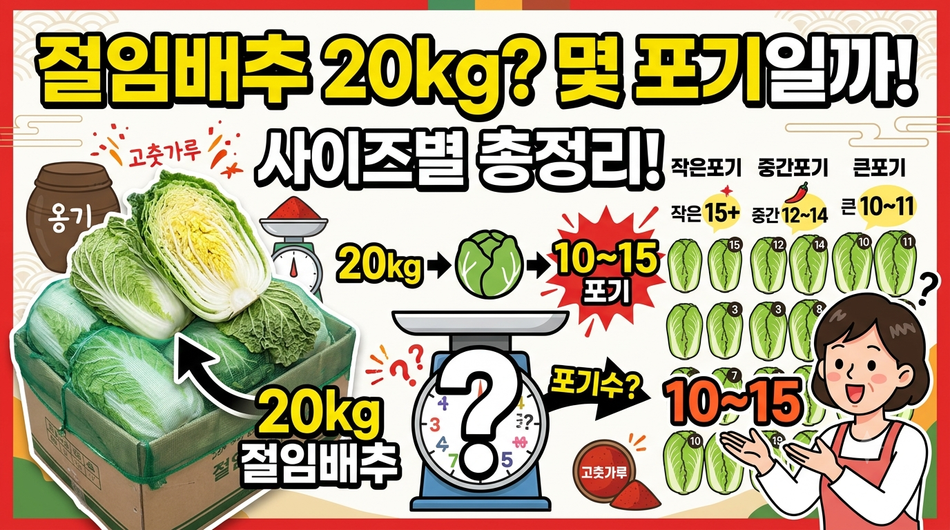 절임배추 20kg 몇포기