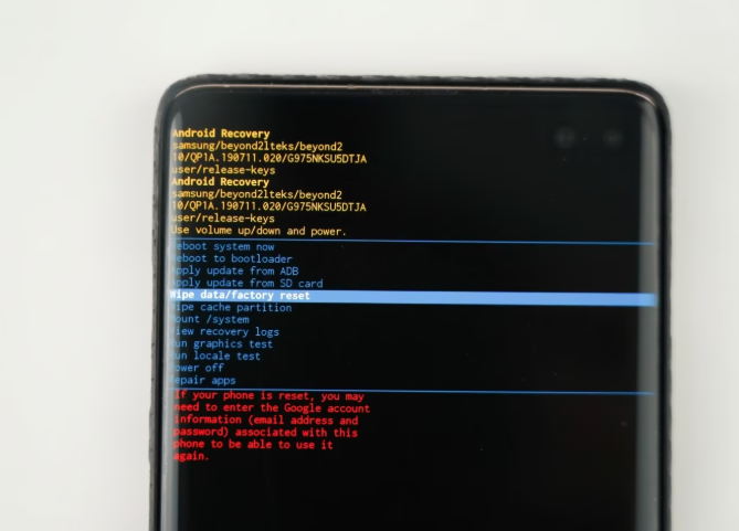 리커버리 초기화 (하드 리셋) 방법