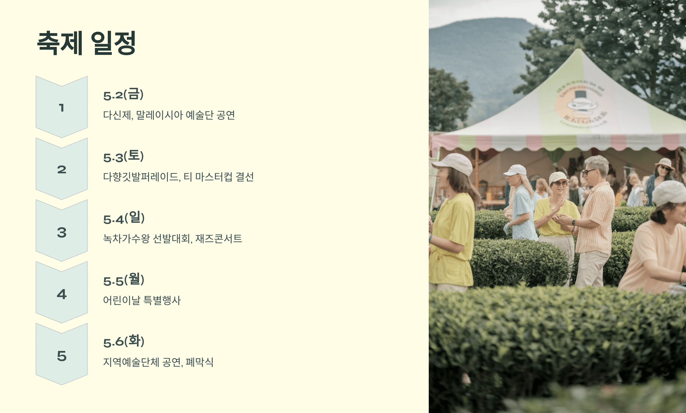축제 일정