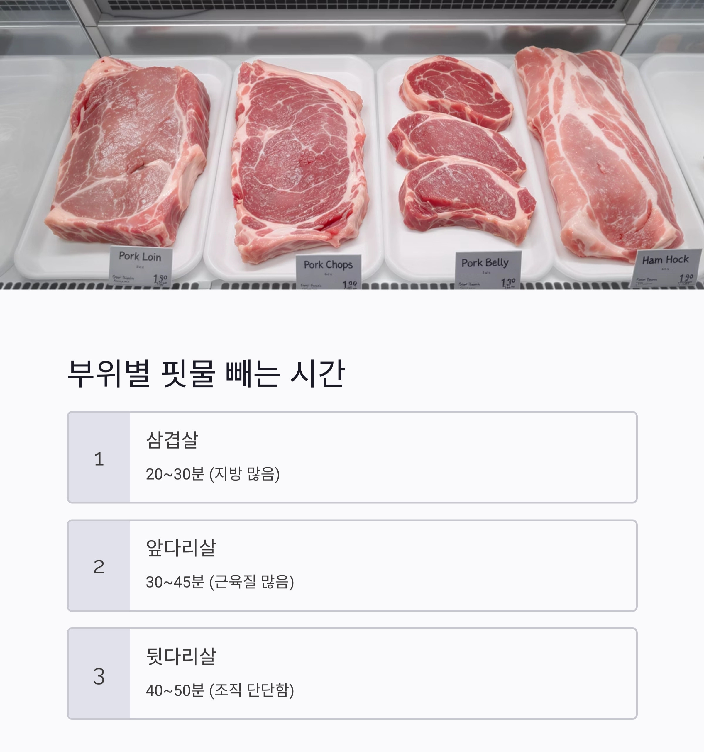 돼지고기 핏물 제거, 초보도 쉽게 따라하는 비법 공개