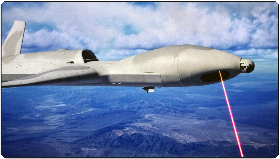 General Atomics사의 MQ-20 Avenger가 레이져를 발사하는 개념 그림