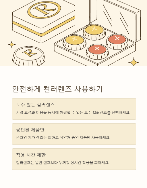 안전하게 컬러렌즈 사용하기