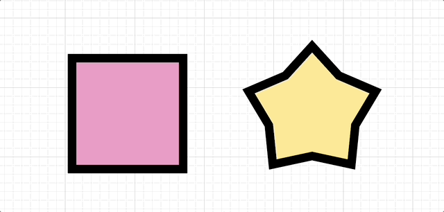 닫힌 패스에서의 모양 변경 도구 사용하기