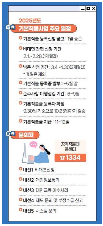 2025 공익직불금-신청 지급기준 방법