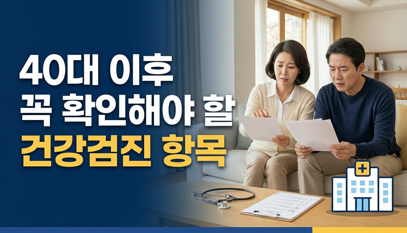 40대 이후 꼭 확인해야 할 건강검진 항목