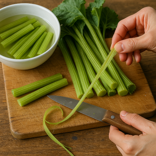 머위대 손질 과정