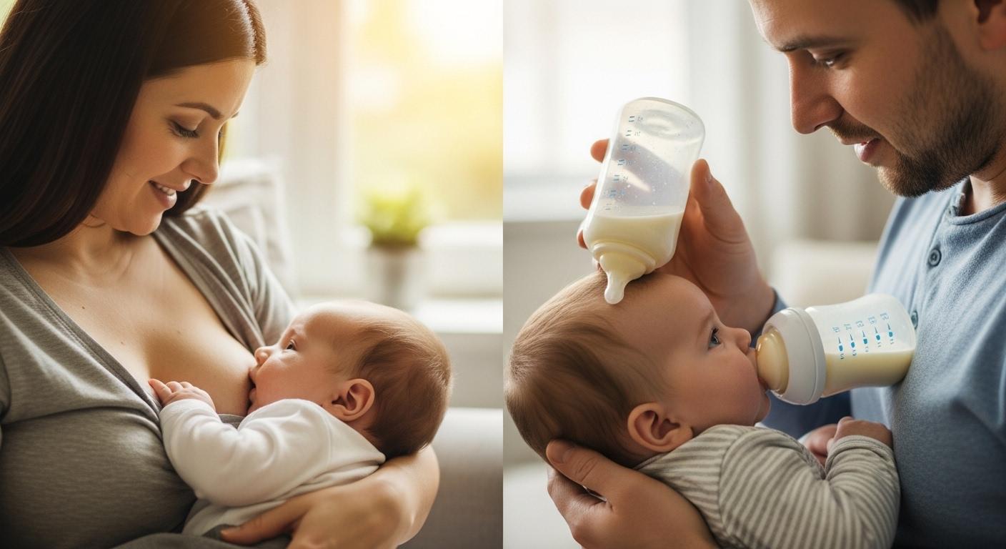 첫째는 모유수유 둘째는 분유 수유
