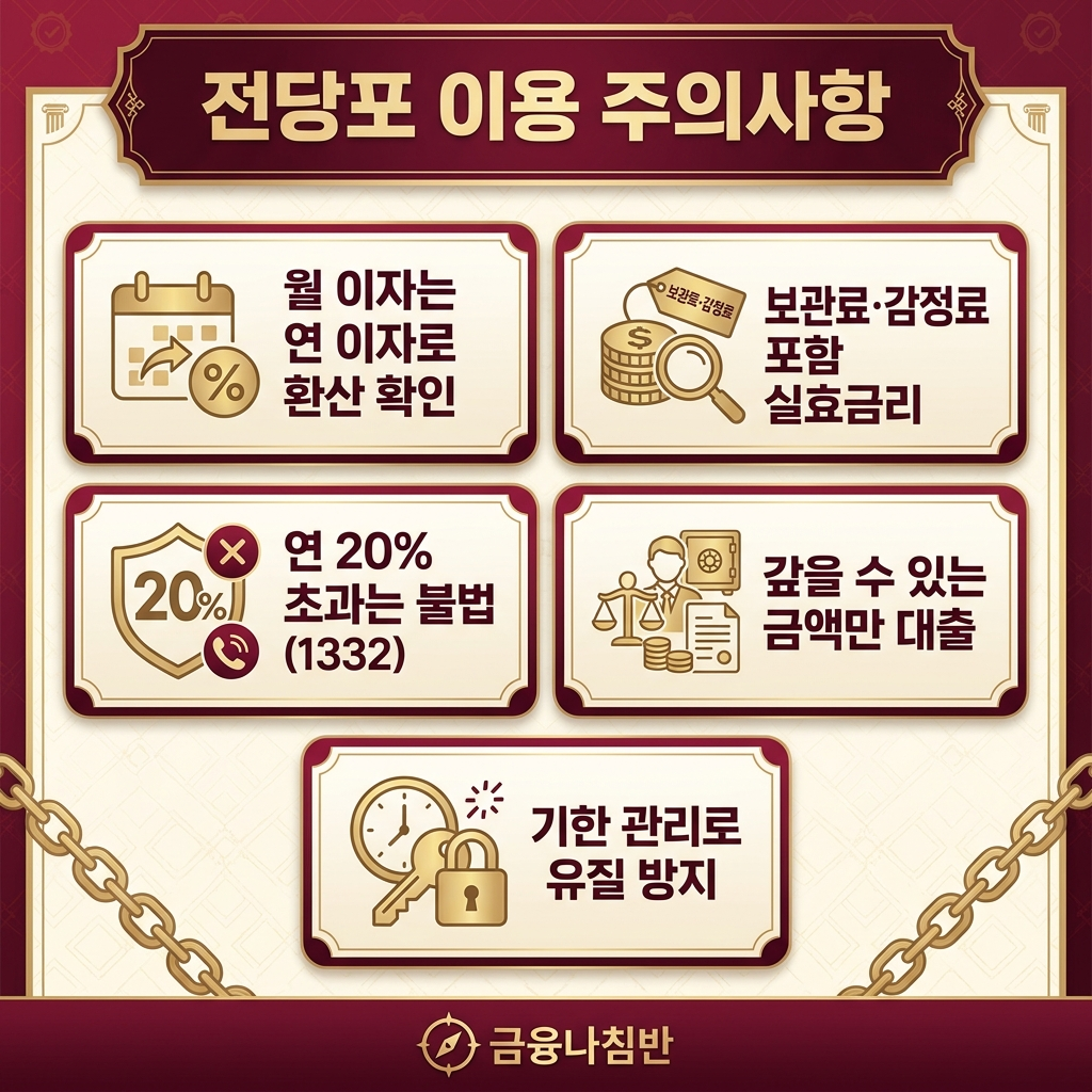전당포 이용 주의사항