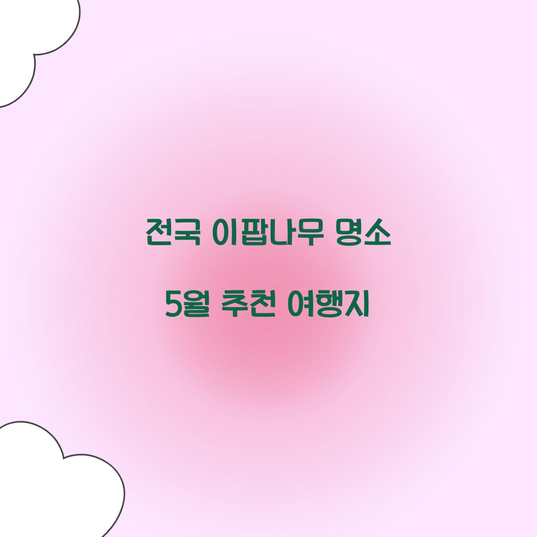 전국 이팝나무 명소