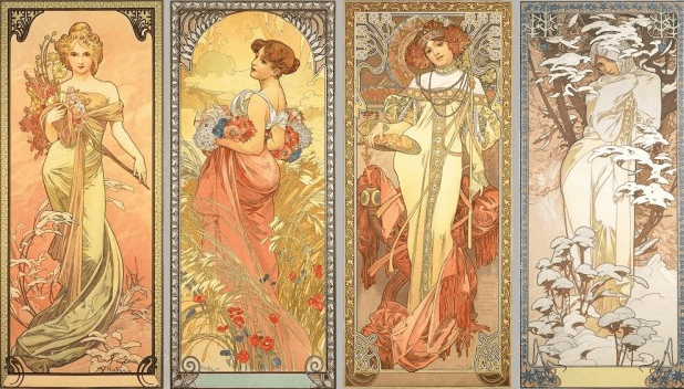 Alphonse Mucha - The Seasons
